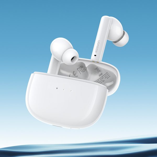 Wireless headphones Ugreen WS106 HiTune T3 Active Noise-Cancelling Earbuds white - Image 2