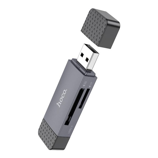 Memory card reader Hoco HB45 USB-C/USB-A 2-in-1 USB2.0 grey - Image 2