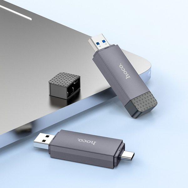 Memory card reader Hoco HB45 USB-C/USB-A 2-in-1 USB2.0 grey - Image 4