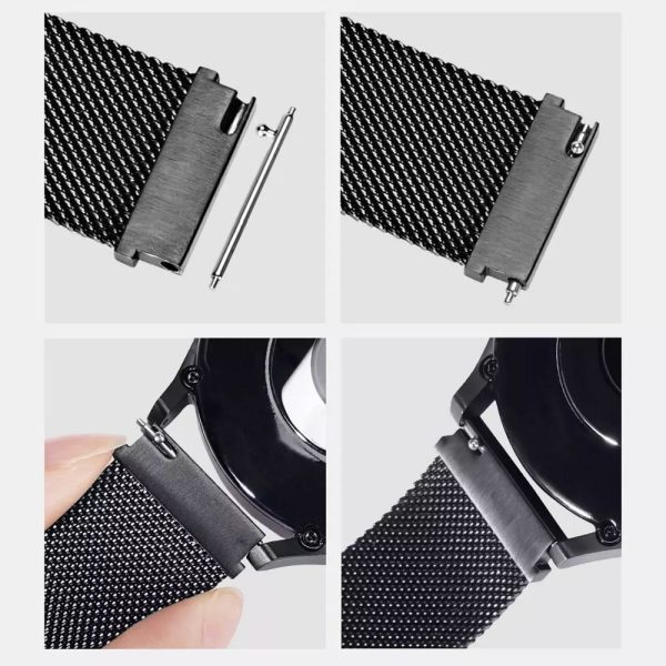Strap Dux Ducis Milanese Series For Smartwatches 22mm Silver - Image 2