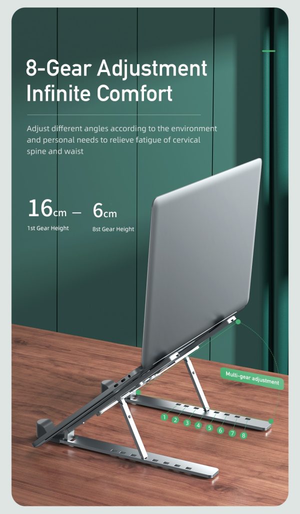 Foldable laptop stand Awei X26 silver - Image 4