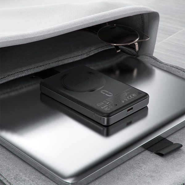 External battery Power Bank Acefast M12-10000 PD20W Magnetic Wireless 10000mAh black — изображение 4