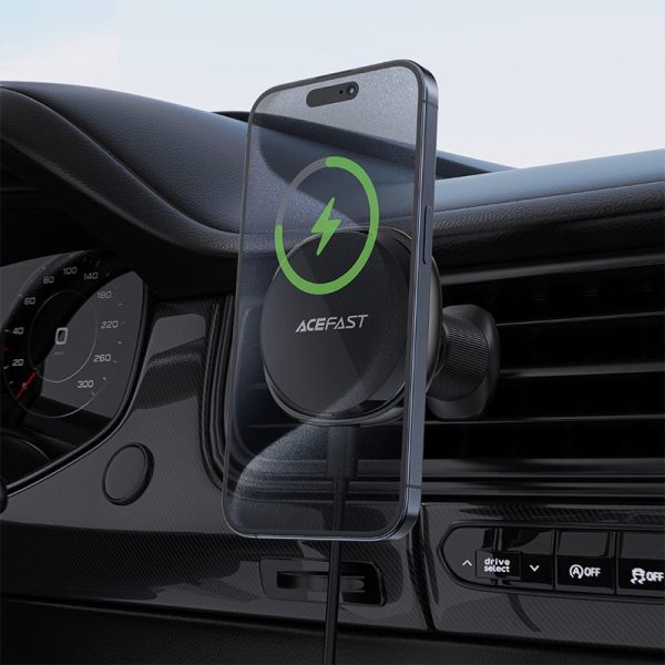 Car charger-holder magnetic Acefast D31 MagSafe 15W black - Image 4
