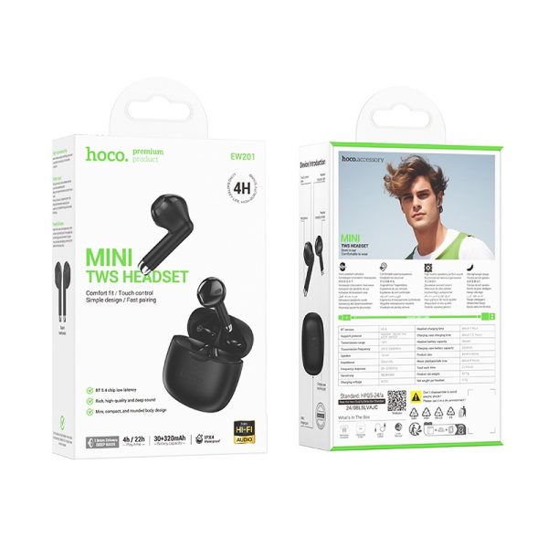 Wireless headphones Hoco EW201 black - Image 4