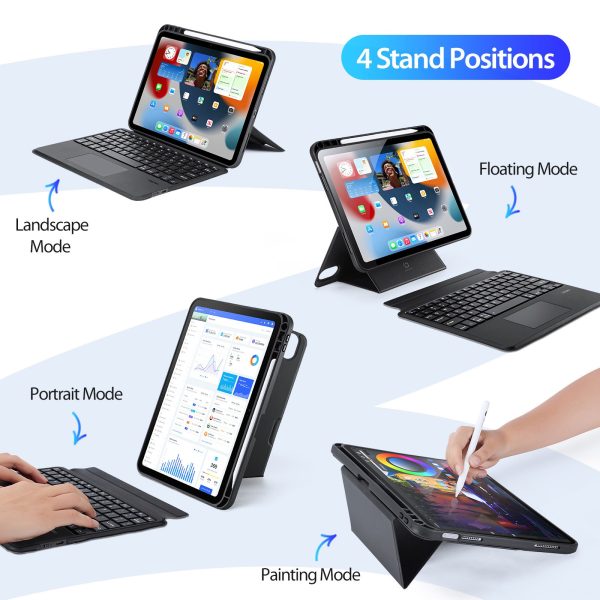 Чехол с клавиатурой Dux Ducis DK Apple iPad 10.9 2022/iPad 11 2025 черный — изображение 4