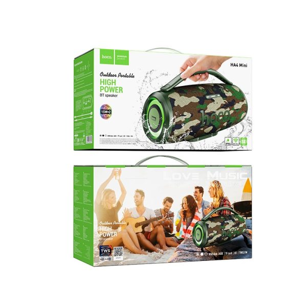 Bluetooth portable speaker Hoco HA4 Mini 30W camouflage - Image 3