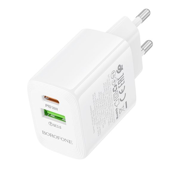Charger Borofone BN29 30W USB-C/USB-A white - Image 2