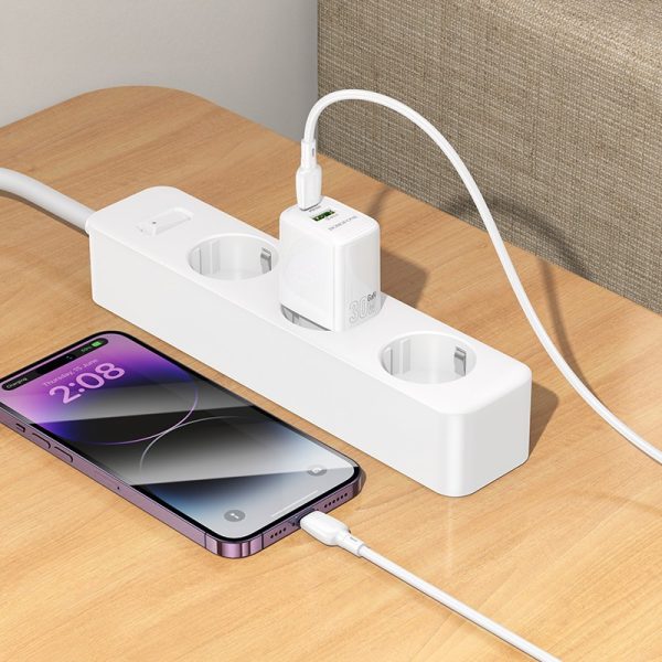 Charger Borofone BN29 30W USB-C/USB-A white - Image 3
