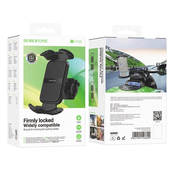 Bicycle, motorcycle phone holder Borofone BH105 black — изображение 3
