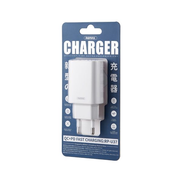 Charger Remax RP-U37 20W USB-C/USB-A white - Image 2