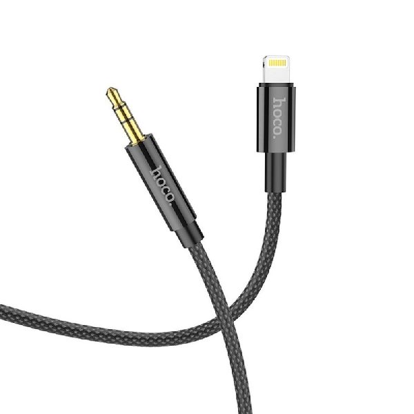 Аудио адаптер HOCO UPA19 lightning в 3,5mm(p) черный (1M)
