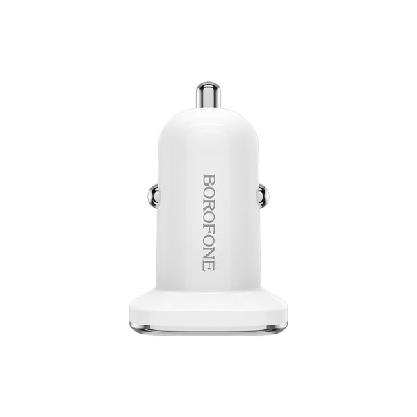 Car charger Borofone BZ12 whit 2 USB connectors (2.4A) white
