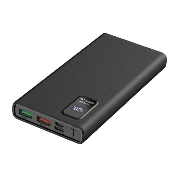Внешний аккумулятор POWER BANK PLATINET LED 10000mAh (2xUSB; 1xType-C; QC3.0 22,5W) черный