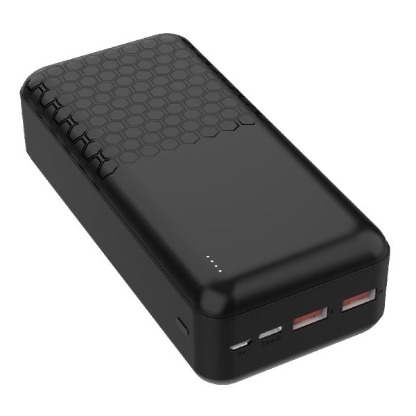 Внешний аккумулятор POWER BANK PLATINET 30000mAh (2xUSB; 1xType-C; QC3.0 22.5W) черный