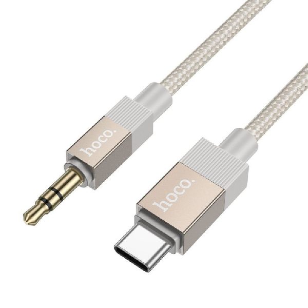 Аудио адаптер HOCO (UPA32B) USB-C в 3,5mm(p) золотой (1M)