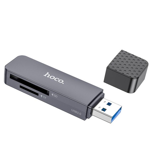 Memory card reader Hoco HB45 2-in-1 USB3.0 grey