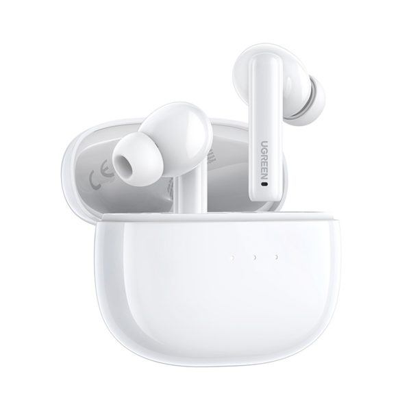 Wireless headphones Ugreen WS106 HiTune T3 Active Noise-Cancelling Earbuds white
