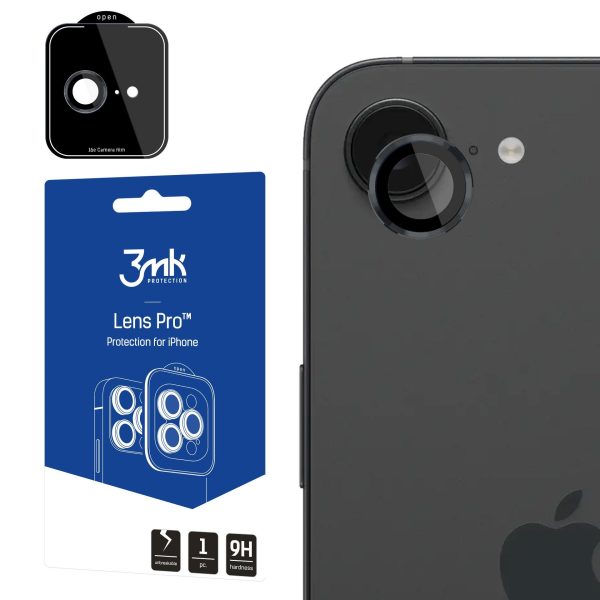 Защитное стекло камеры 3mk Lens Pro Apple iPhone 16e черное