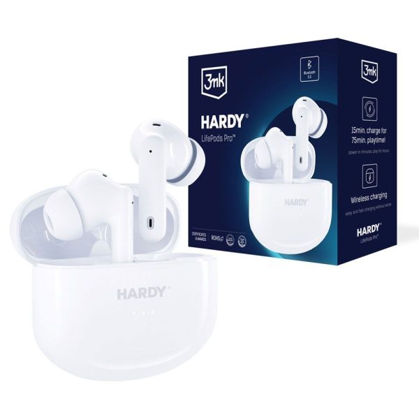 Wireless headphones 3mk HARDY LifePods Pro white