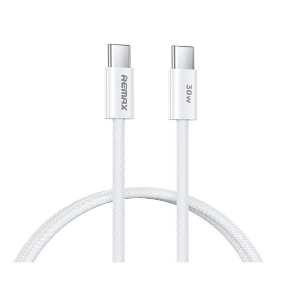 USB кабель Remax RC-C010 USB-C to USB-C 30W 1.0m белый