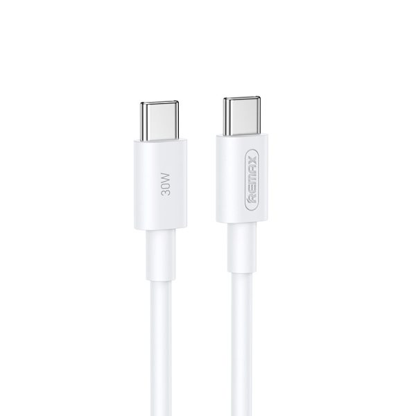 USB кабель Remax RC-C021 USB-C to USB-C 30W 1.0m белый
