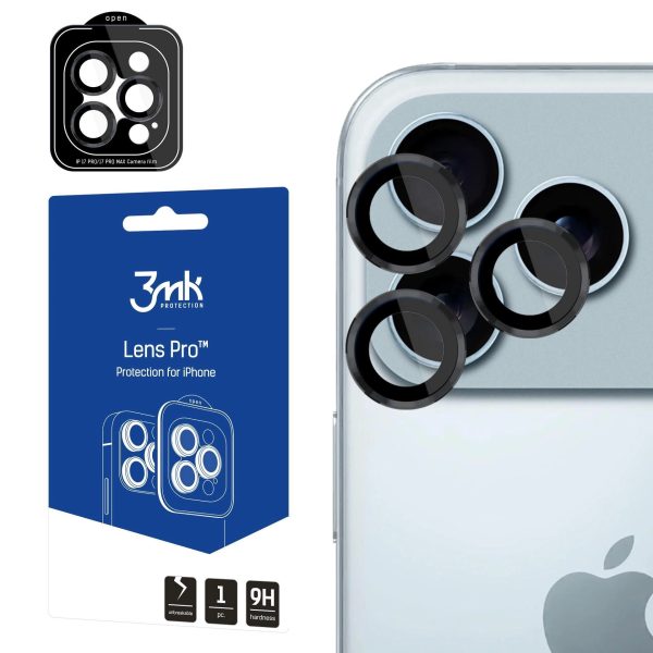 Tempered glass for camera 3mk Lens Pro Apple iPhone 17 Pro/17 Pro Max black