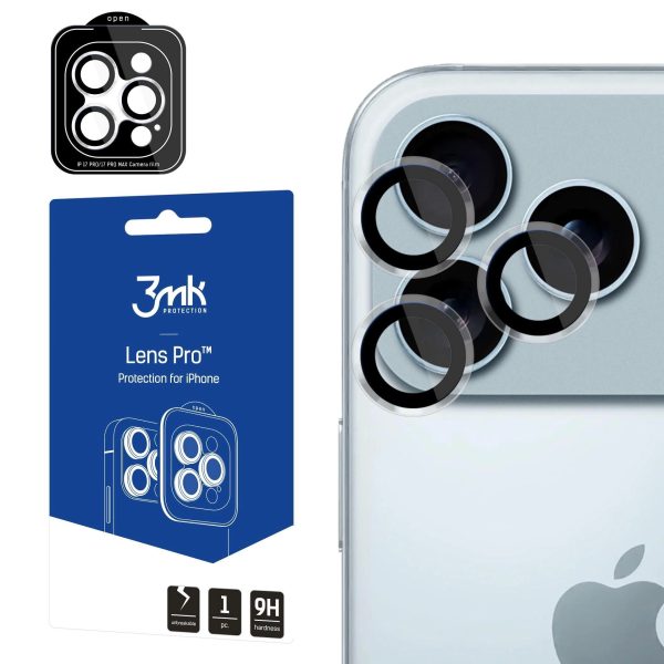 Tempered glass for camera 3mk Lens Pro Apple iPhone 17 Pro/17 Pro Max transparent