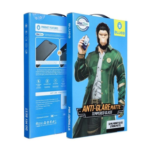 Tempered glass 5D Mr. Monkey Glass (Strong Matte) Apple iPhone 14 Pro black