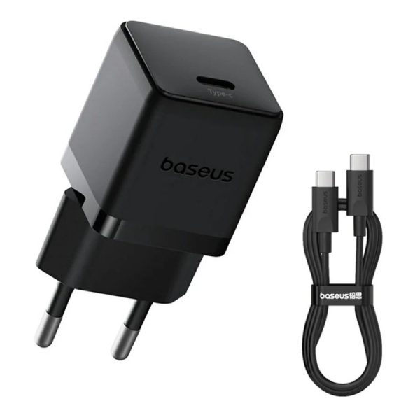 Charger Baseus Palm 20W USB-C + USB-C to USB-C cable 1.0m black TZCCSUP-L01