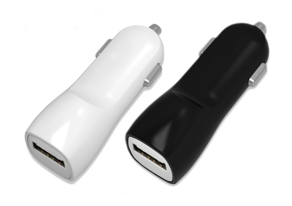 Car charger Tellos with USB connector (dual) (1A+2A) black