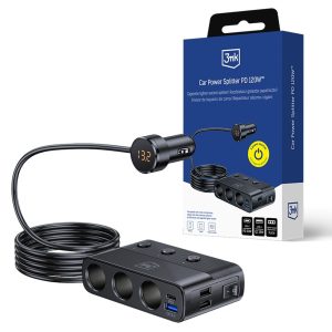 Автомобильная зарядка 3mk Car Power Splitter 120W 3xUSB-A/USB-C/3xDC