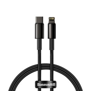 USB кабель Baseus Tungsten PD20W USB-C to Lightning 1.0m черный CATLWJ-01