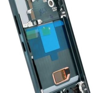LCD screen Samsung S901 S22 5G with touch screen and frame Green original (used Grade A, without buttons)