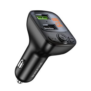 Borofone BC41 Bluaetooth MP3 player / FM modulator (hands free, microSD, QC3.0 USB-A, USB-A 5V/1A)