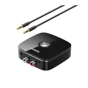 Bluetooth adapter receiver Ugreen CM123 2xRCA/AUX Bluetooth 5.0 black (30445)