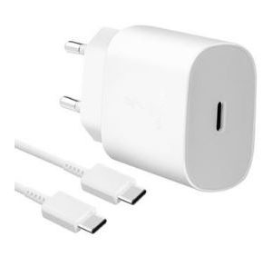 Charger original Samsung Fast Charging (EP-TA800W) (25W) white + USB-C cable