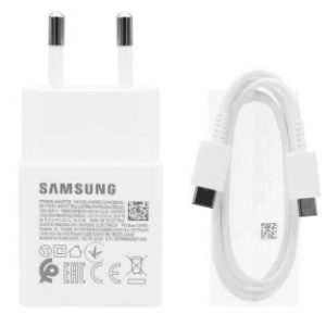 Charger original Samsung Fast Charging (Type-C) (EP-T1510EWE) (15W) white + USB-C cable